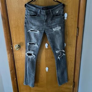 Men’s Aeropostale Skinny Jeans Gray 30x32